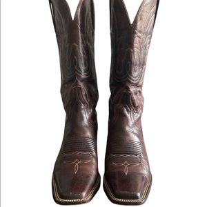 Vintage Ladies Cowboy boots - brown square toe